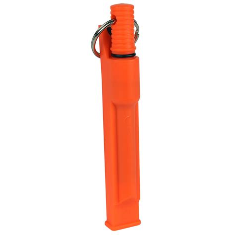 3-in-1 Fire Starter Flint & Striker With Whistle - Orange