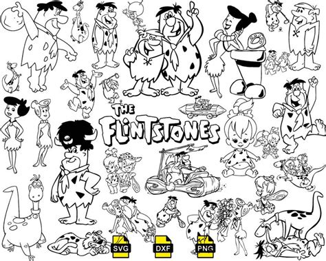 Flintstones Svg the Flintstones Outline Svg Flintstones Png - Etsy