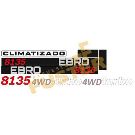 Decal Set Ebro 8135 Repuestos Fuster