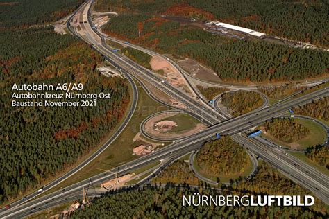 Autobahnen A6 A9 Autobahnkreuz Nürnberg Ost Baustand Mai 2022