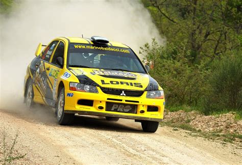 Mitsubishi Lancer Evo IX Rally Car Editorial Image - Image of stage ...