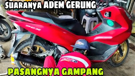 MANTAP KNALPOT STANDAR RACING HONDA PCX 150 SUARA ADEM GERUNG BUATAN