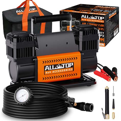 All Top Air Compressor Kit Dual Cylinder 12v Portable Inflator 12 35 Ft³ Min Offroad Air