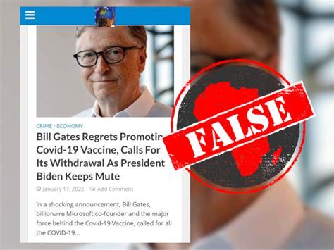 No Bill Gates Hasnt Called For Withdrawal Of Covid Vaccines False