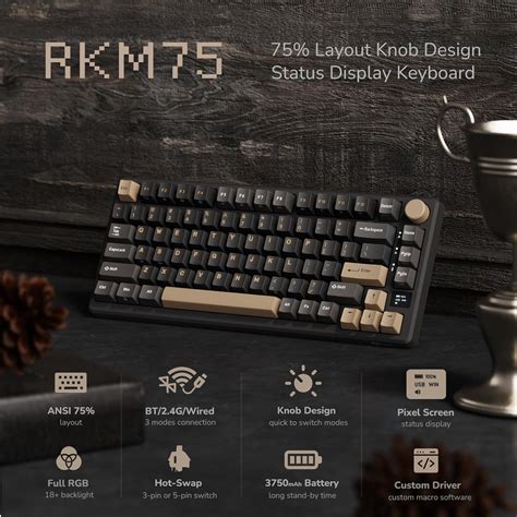 Rk Royal Kludge M Wireless Mechanical Keyboard Ghz Bt Usb C