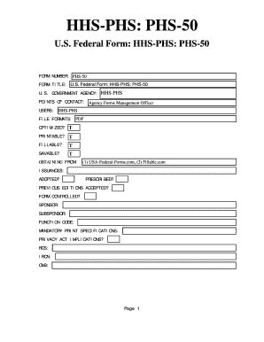 Fillable Online Phs Us Federal Form Fax Email Print Pdffiller