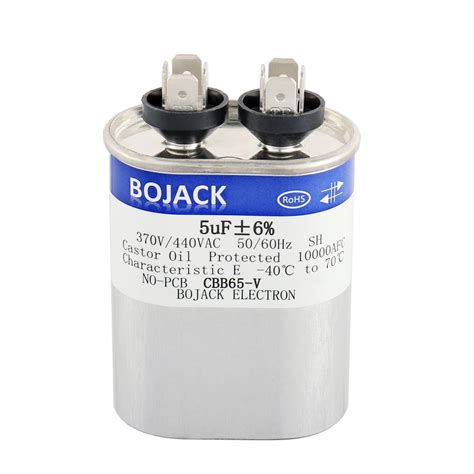 Bojack Uf Mfd V V Cbb Oval Run Start Capacitor For Ac