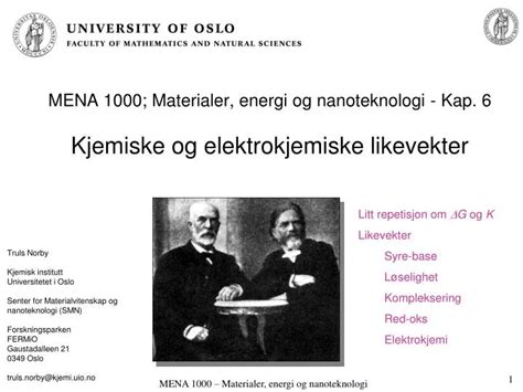 Ppt Mena Materialer Energi Og Nanoteknologi Kap Kjemiske