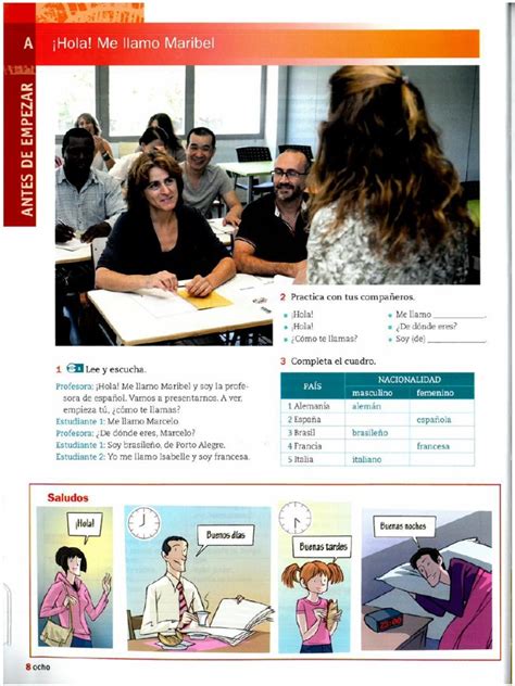 Nuevo-Espanol-En-Marcha-1-A1 ANTES DE EMPEZAR | PDF