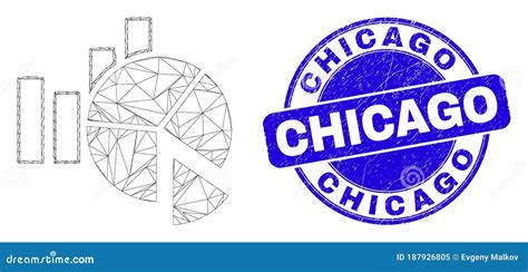 Blue Scratched Chicago Stamp Seal And Web Carcass Statistics Charts