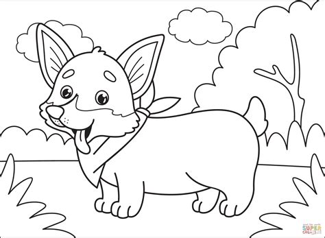 Corgi Coloring Pages