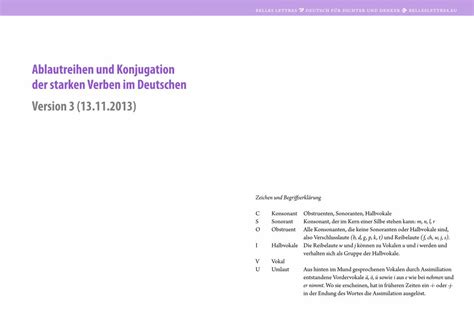 Pdf Konjugation Und Ablautreihen Der Starken Verben Pdfslide Net