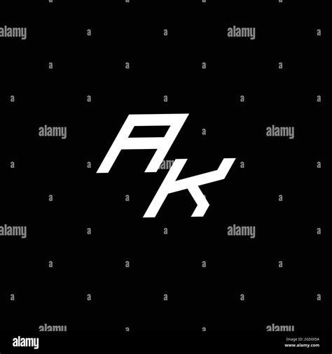 Ak Logo Monogram With Up To Down Style Modern Design Template Isolated