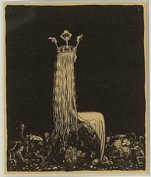 John Bauer Litografi Ur Sviten Troll 1915 Signerad JB I Trycket