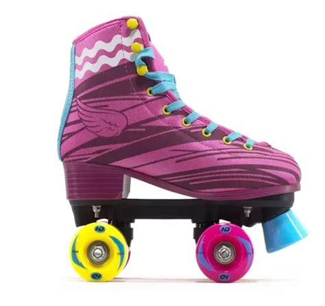 Patins Quad Sou Luna 4 Rodas Rosa Hondar Hd Abec 7 Tam 31