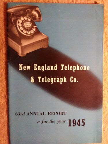 Vintage New England Telephone Telegraph Co Rd Annual Report Ebay