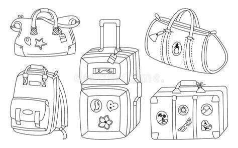 Maleta De Viaje Paleta L Nea De Doodle L Nea Traza Equipaje Equipaje