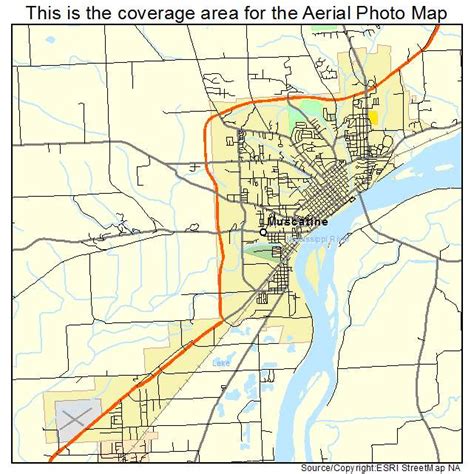 Aerial Photography Map of Muscatine, IA Iowa