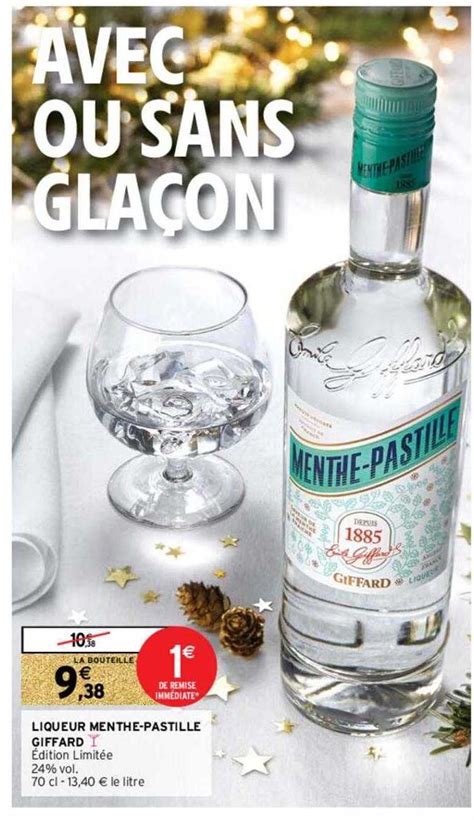 Promo Liqueur Menthe Pastille Giffard Chez Intermarch Hyper