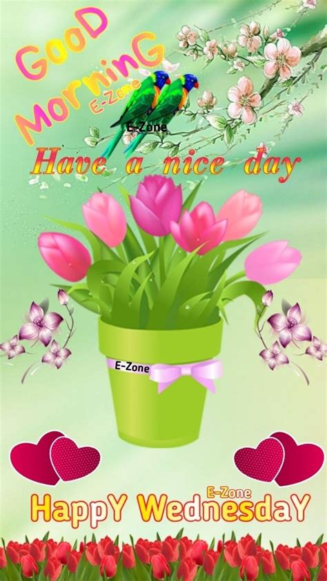 A Green Pot With Pink Flowers And A Bird Sitting On It S Head In Front