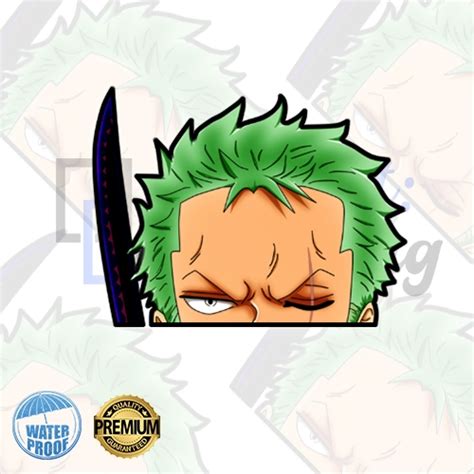 Roronoa Zoro Peeker Premium Waterproof And Fade Resistant Stickers