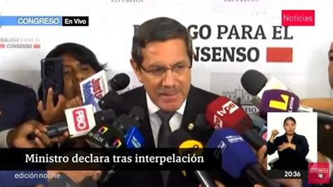 Ministro De Defensa Descartó Renunciar A Su Cargo Tras Interpelación En El Congreso Tvperú