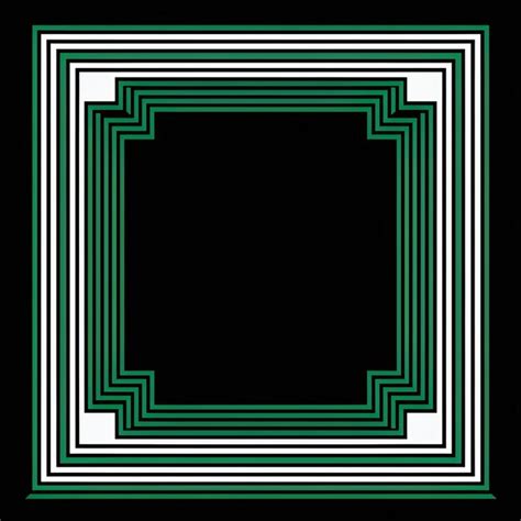 Premium Ai Image A Green And White Square Frame On A Black Background