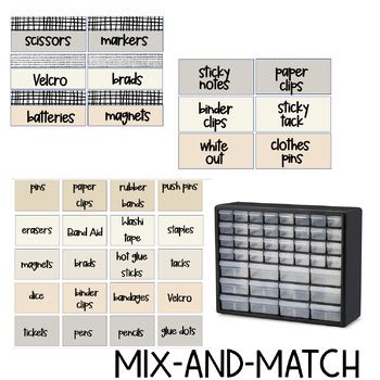 Neutral Classroom Decor Teacher Toolkit Labels Editable Tpt