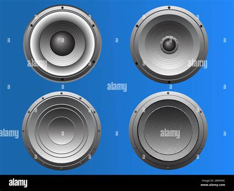 4 Pub And Disco Style Loudspeakers In Vector Format Stock Vector Image