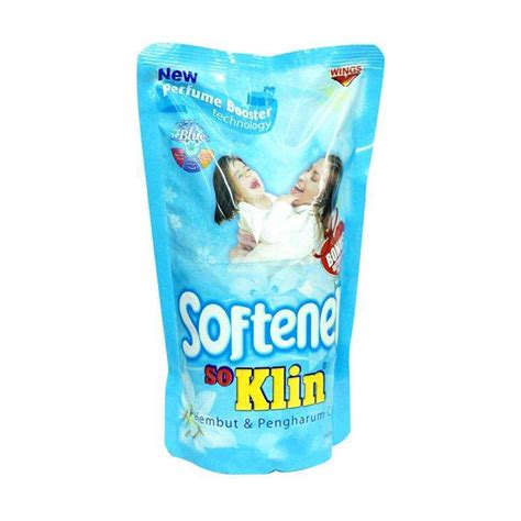 Promo SO KLIN Softener Pelembut Pakaian Biru 900 ML Kemasan Pouch