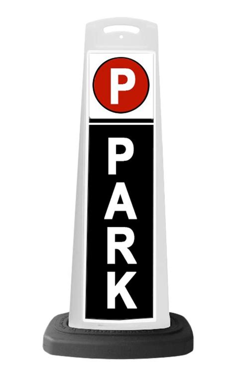 Valet White Vertical Panel W Park Sign P Sd K Valet