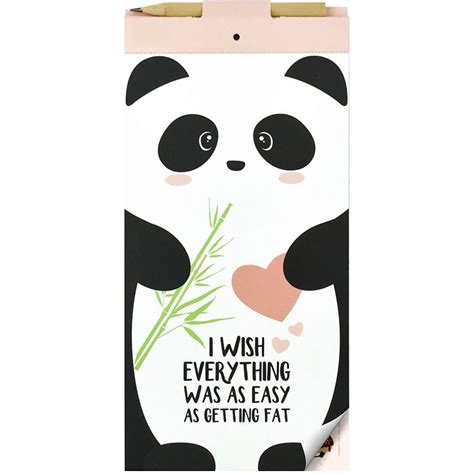 Getting Fat Panda Magnetic Memo Pad Kawaii Panda Making Life Cuter