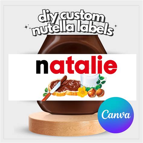 Custom Personalized Nutella Labels Hazelnut Spread Label Fully