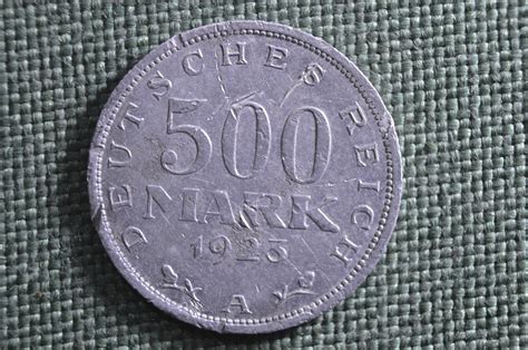 Купить Монета 500 марок 1923 года. Веймар, Веймарская Республика ...