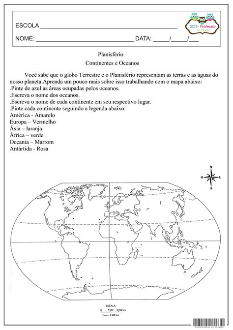 Atividades De Geografia Mapa M Ndi