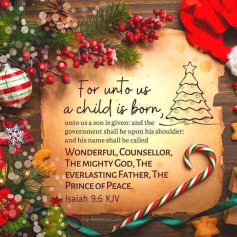 Isaiah 9:6 Christmas Bible Quotes DP | For Unto Us A child Is Born, Unto...