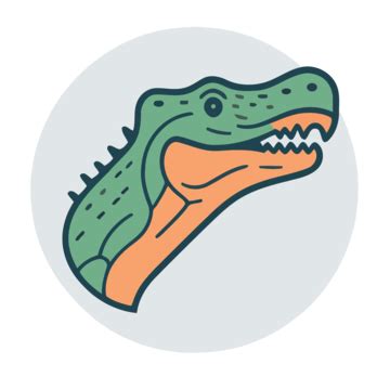 Illustration Of An Alligator Head Vector, A Lineal Icon Depicting ...