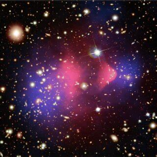 X-ray image of the Bullet cluster (Credit: x-ray: NASA/CXC/CfA/M ...