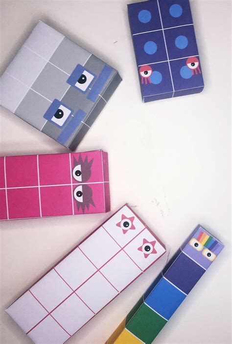 Numberblocks Free Printable Paper Toy Template