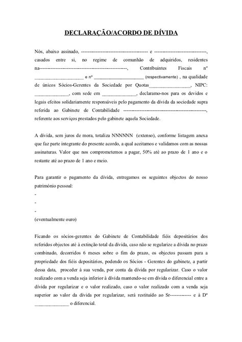 Carta Proposta Para Pagamento De Divida Financial Report