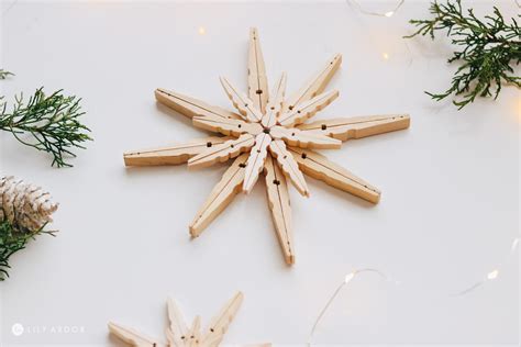 Minute Diy Wood Stars From Clothespins