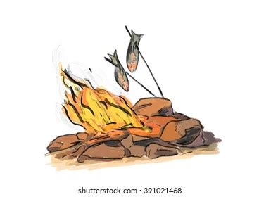 Fish Fire Stock Illustration 391021468 | Shutterstock