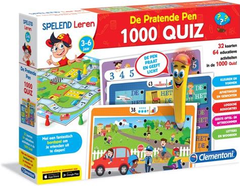 Clementoni Spelend Leren De Pratende Pen 1000 Quiz Educatief Spel