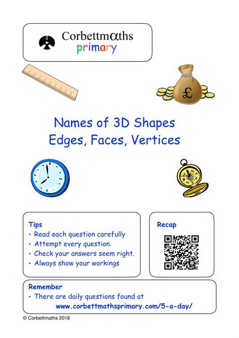 Pdf Names Of D Shapes Edges Faces Vertices Here