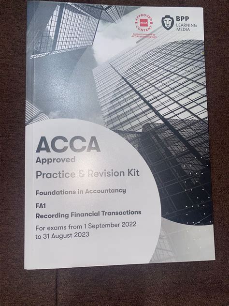 BPP ACCA FA1 Practice Revision Kit August 2023 Hobbies Toys Books