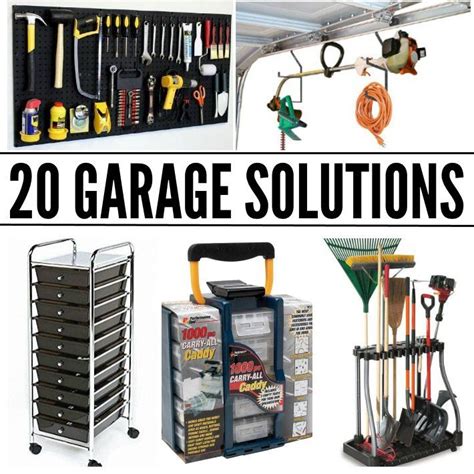 20 Garage Storage Ideas To Eliminate Clutter Garage Solutions Garage Storage Garage Storage