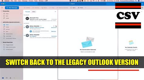 Switch Back To The Classic Version Of Microsoft Outlook For Mac Desktop Basic Tutorial New