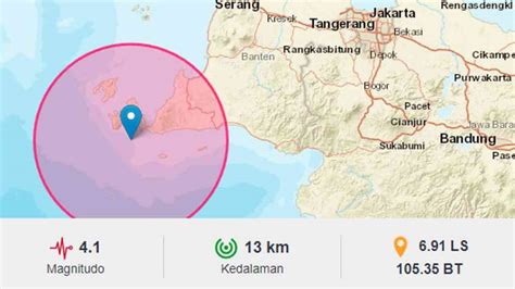 Gempa M41 Di Sumur Banten Akibat Aktivitas Sesar Ujung Kulon