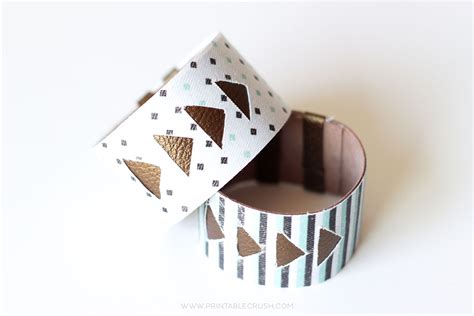 Faux Leather Bracelet Cricut Tutorial - Printable Crush