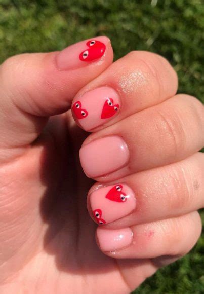 Best Valentine S Day Nail Designs In Comme Des Gar Ons Short